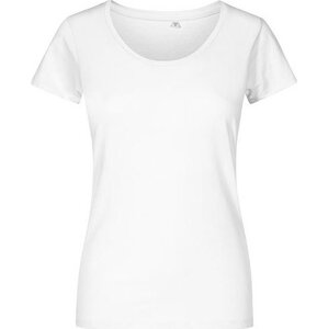 X.O by Promodoro Vypasované dámské tričko se širokým výstřihem Barva: Bílá, Velikost: XXL XO1545