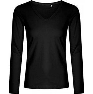 X.O by Promodoro Pružné dámské tričko do véčka s dlouhým rukávem Barva: Černá, Velikost: XS XO1560