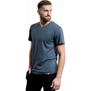 CityZen® Bavlněné triko CityZen s výstřihem do véčka Barva: šedá tmavá, Velikost: XL