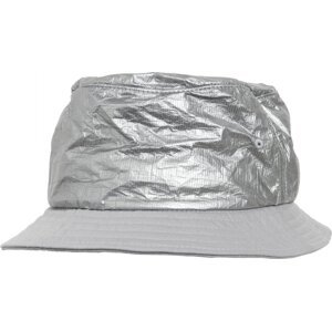 Flexfit Rybářský klobouček se vzhledem zmačkaného papíru Barva: stříbrná, Velikost: one size
