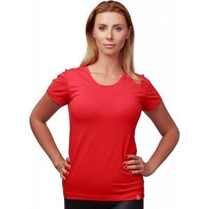 CityZen® Dámské bavlněné triko CityZen klasický střih s elastanem Barva: Červená, Velikost: XS