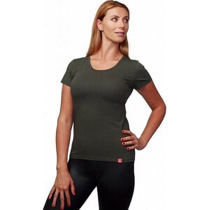 CityZen® Dámské bavlněné triko CityZen klasický střih s elastanem Barva: korálová, Velikost: XS