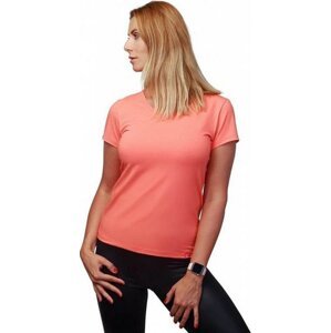CityZen® Dámské bavlněné triko CityZen klasický střih s elastanem Barva: korálová, Velikost: XL