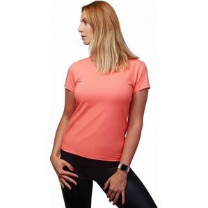 CityZen® Dámské bavlněné triko CityZen klasický střih s elastanem Barva: korálová, Velikost: XXL