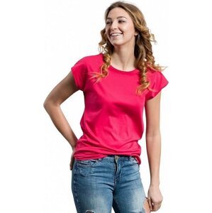 CityZen® Dámské bavlněné triko CityZen s elastanem a kimonovým rukávem Barva: Malinová, Velikost: XL
