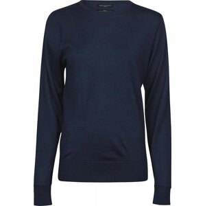 Tee Jays Dámský merino svetr s kulatým výstřihem Barva: modrá námořní, Velikost: XXL