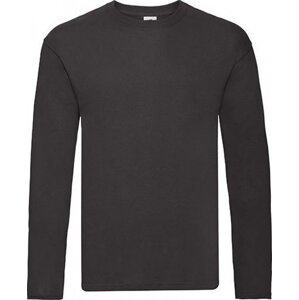 Lehké pánské spodní tričko pod košili s dlouhým rukávem Fruit of the Loom Barva: Černá, Velikost: XL F243