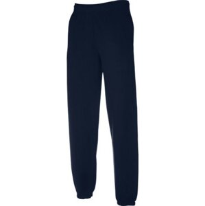 Tréninkové kalhoty  Fruit of the Loom s elastickými manžetami Barva: Modrá námořní tmavá, Velikost: XL F480