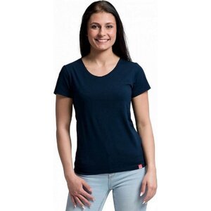 CityZen® Dámské bavlněné triko CityZen klasický střih s elastanem Barva: modrá námořní, Velikost: XS