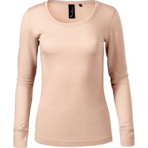 MALFINI Premium® Dámské 100 % merino triko s dlouhým rukávem Barva: kamejová, Velikost: L