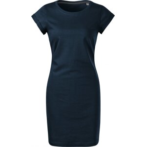 MALFINI® Šaty z pevného bavlněného materiálu Barva: modrá námořní, Velikost: L