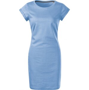 MALFINI® Šaty z pevného bavlněného materiálu Barva: modrá nebeská, Velikost: L