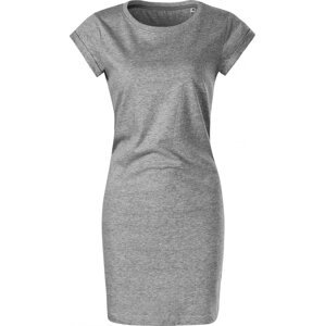MALFINI® Šaty z pevného bavlněného materiálu Barva: Šedý melír tmavý, Velikost: XL