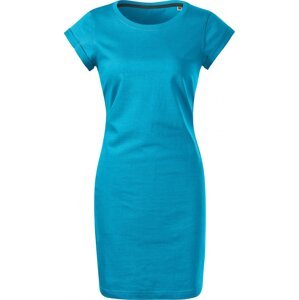 MALFINI® Šaty z pevného bavlněného materiálu Barva: Tyrkysová, Velikost: XL