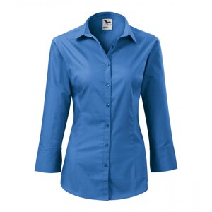 MALFINI® Dámská popelínová košile Style se 3/4 rukávy Barva: modrá azurová, Velikost: M