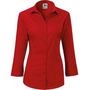 MALFINI® Dámská popelínová košile Style se 3/4 rukávy Barva: Červená, Velikost: XXL