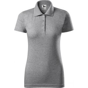 MALFINI® Dámská polokošile 100 % bavlna single jersey Barva: Šedý melír tmavý, Velikost: XL