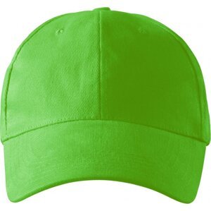 MALFINI® Dětská keprová čepice na suchý zip, 6 panelů Barva: Zelená jablková, Velikost: nastavitelná