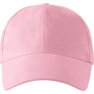 MALFINI® Dětská keprová čepice na suchý zip, 6 panelů Barva: Růžová, Velikost: nastavitelná