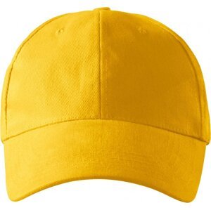 MALFINI® Dětská keprová čepice na suchý zip, 6 panelů Barva: Žlutá, Velikost: nastavitelná