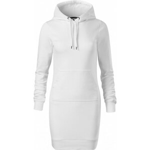 MALFINI® Mikinové šaty Snap s klokanní kapsou a kapucí Barva: Bílá, Velikost: L