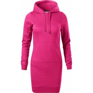 MALFINI® Mikinové šaty Snap s klokanní kapsou a kapucí Barva: purpurová sytá, Velikost: L
