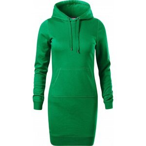 MALFINI® Mikinové šaty Snap s klokanní kapsou a kapucí Barva: zelená střední, Velikost: XXL