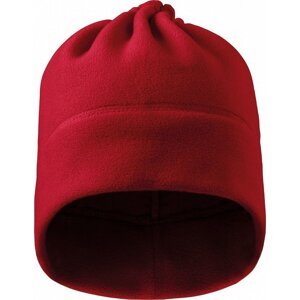 MALFINI® Fleecová čepice a nákrčník 2v1 se šňůrkou na stažení Barva: červená marlboro, Velikost: uni