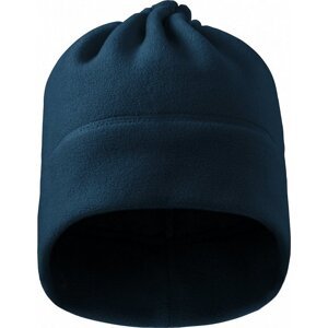 MALFINI® Fleecová čepice a nákrčník 2v1 se šňůrkou na stažení Barva: modrá námořní, Velikost: uni