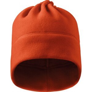 MALFINI® Fleecová čepice a nákrčník 2v1 se šňůrkou na stažení Barva: Oranžová, Velikost: uni