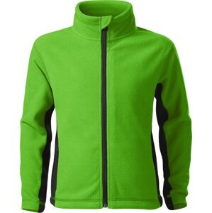MALFINI® Dětská hřejivá fleecová bundička s dlouhým zipem Barva: Zelená jablková, Velikost: 122 cm/6 let