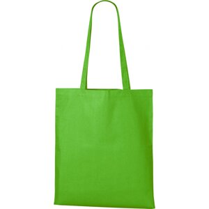 MALFINI® Zpevněná bavlněná nákupní taška v plátnové vazbě, 45 x 40 cm Barva: Zelená jablková, Velikost: uni