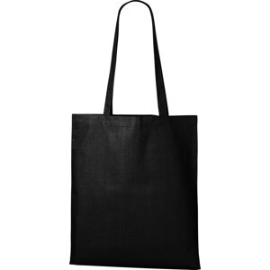 MALFINI® Zpevněná bavlněná nákupní taška v plátnové vazbě, 45 x 40 cm Barva: Černá, Velikost: uni