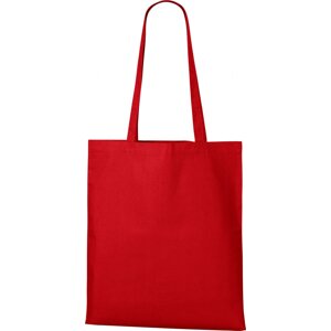 MALFINI® Zpevněná bavlněná nákupní taška v plátnové vazbě, 45 x 40 cm Barva: Červená, Velikost: uni