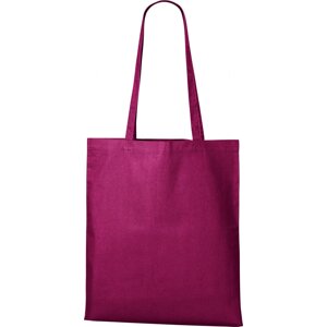 MALFINI® Zpevněná bavlněná nákupní taška v plátnové vazbě, 45 x 40 cm Barva: Růžová fuchsiová, Velikost: uni