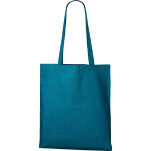 MALFINI® Zpevněná bavlněná nákupní taška v plátnové vazbě, 45 x 40 cm Barva: modrá petrolejová, Velikost: uni