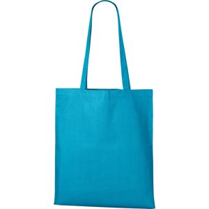 MALFINI® Zpevněná bavlněná nákupní taška v plátnové vazbě, 45 x 40 cm Barva: Tyrkysová, Velikost: uni