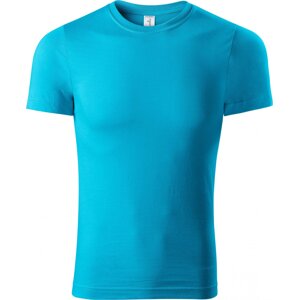 PICCOLIO® Unisex tričko Paint v lehčí gramáži 150 g/m bez bočních švů Barva: Tyrkysová, Velikost: XXL