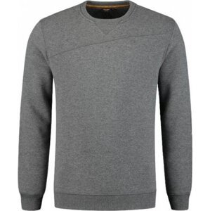 TRICORP Prémiový svetr z amerického fleecu s úpletovými manžetami Barva: šedý melír, Velikost: S