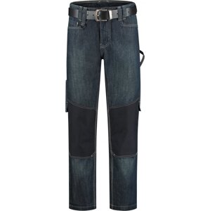 TRICORP Odolné pracovní unisex kalhoty jeany s Cordurou v oblasti kolen Barva: modrá denim, Velikost: 32/34