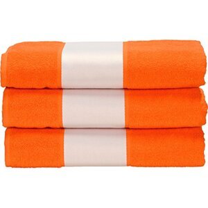 ARTG Bavlněný ručník 450 g/m s bordurou pro sublimační tisk Barva: oranžová výrazná, Velikost: 50 x 100 cm AR080