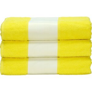 ARTG Bavlněný ručník 450 g/m s bordurou pro sublimační tisk Barva: žlutá výrazná, Velikost: 50 x 100 cm AR080