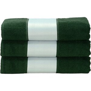 ARTG Bavlněný ručník 450 g/m s bordurou pro sublimační tisk Barva: zelená tmavá, Velikost: 50 x 100 cm AR080