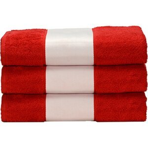 ARTG Bavlněný ručník 450 g/m s bordurou pro sublimační tisk Barva: červená ohnivá, Velikost: 50 x 100 cm AR080