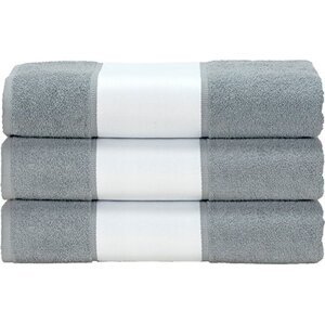 ARTG Bavlněný ručník 450 g/m s bordurou pro sublimační tisk Barva: šedá světlá, Velikost: 50 x 100 cm AR080