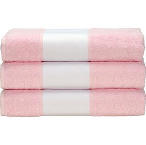 ARTG Bavlněný ručník 450 g/m s bordurou pro sublimační tisk Barva: růžová světlá, Velikost: 50 x 100 cm AR080