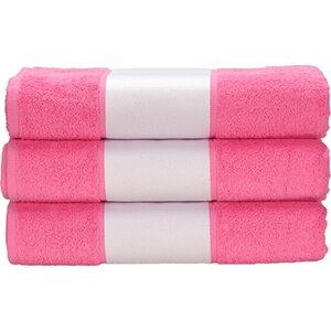 ARTG Bavlněný ručník 450 g/m s bordurou pro sublimační tisk Barva: Růžová, Velikost: 50 x 100 cm AR080