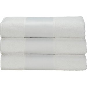 ARTG Bavlněný ručník 450 g/m s bordurou pro sublimační tisk Barva: Bílá, Velikost: 50 x 100 cm AR080