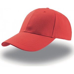 Atlantis Headwear 6panelová kšiltovka Zoom ze směsového materiálu se zapínáním na suchý zip Barva: Červená AT608