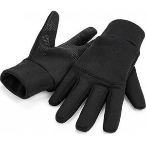 Beechfield Lehké sportovní softshellové rukavice pro dotykový displej Barva: Černá, Velikost: L/XL CB310
